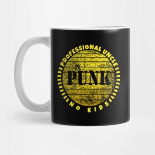 Funny Saying Professional Uncle No Kids Typography Yellow Gold Mug